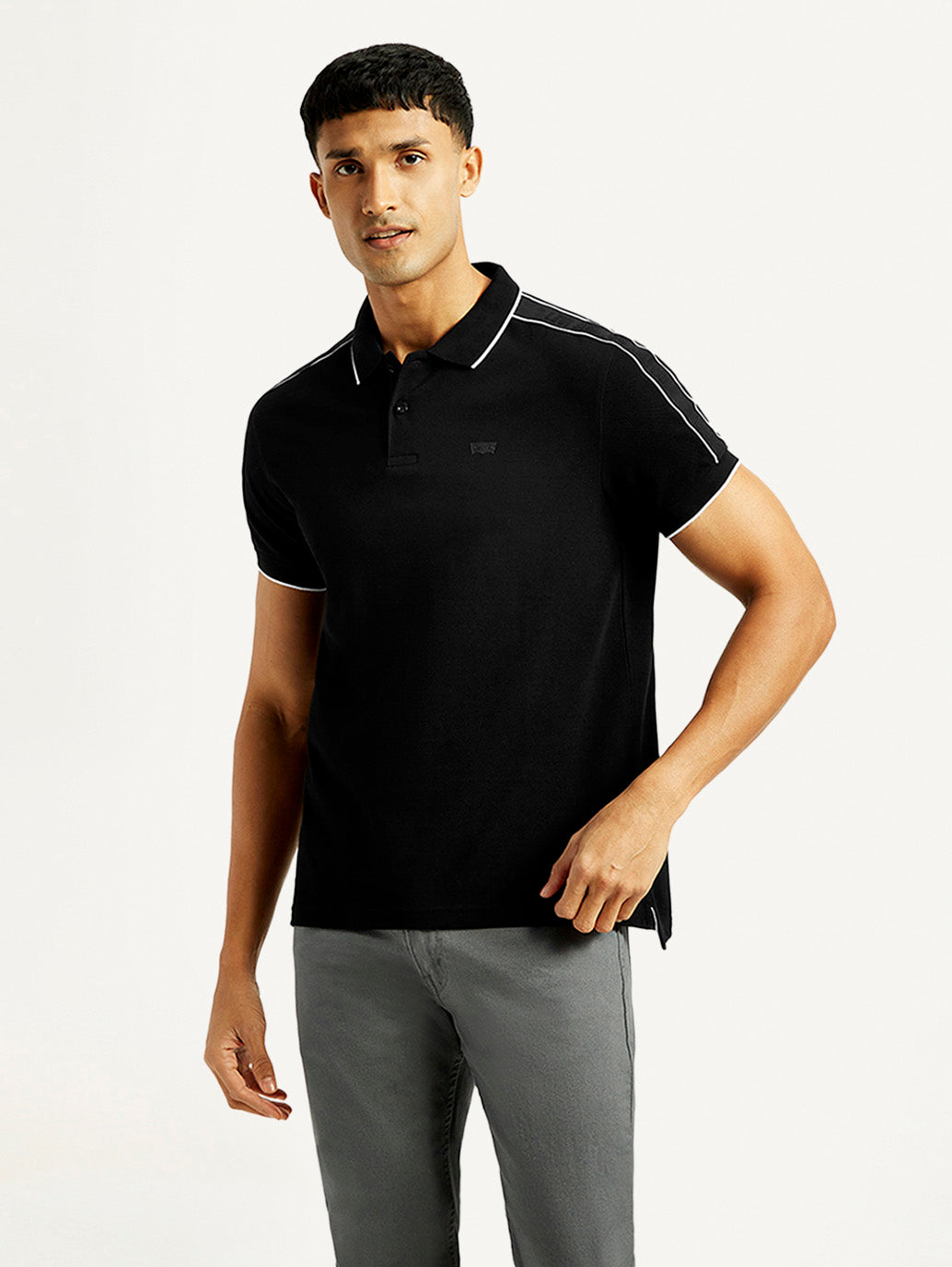 Men's Solid Slim Fit Polo T-shirt