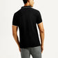 Men's Solid Slim Fit Polo T-shirt - Back View
