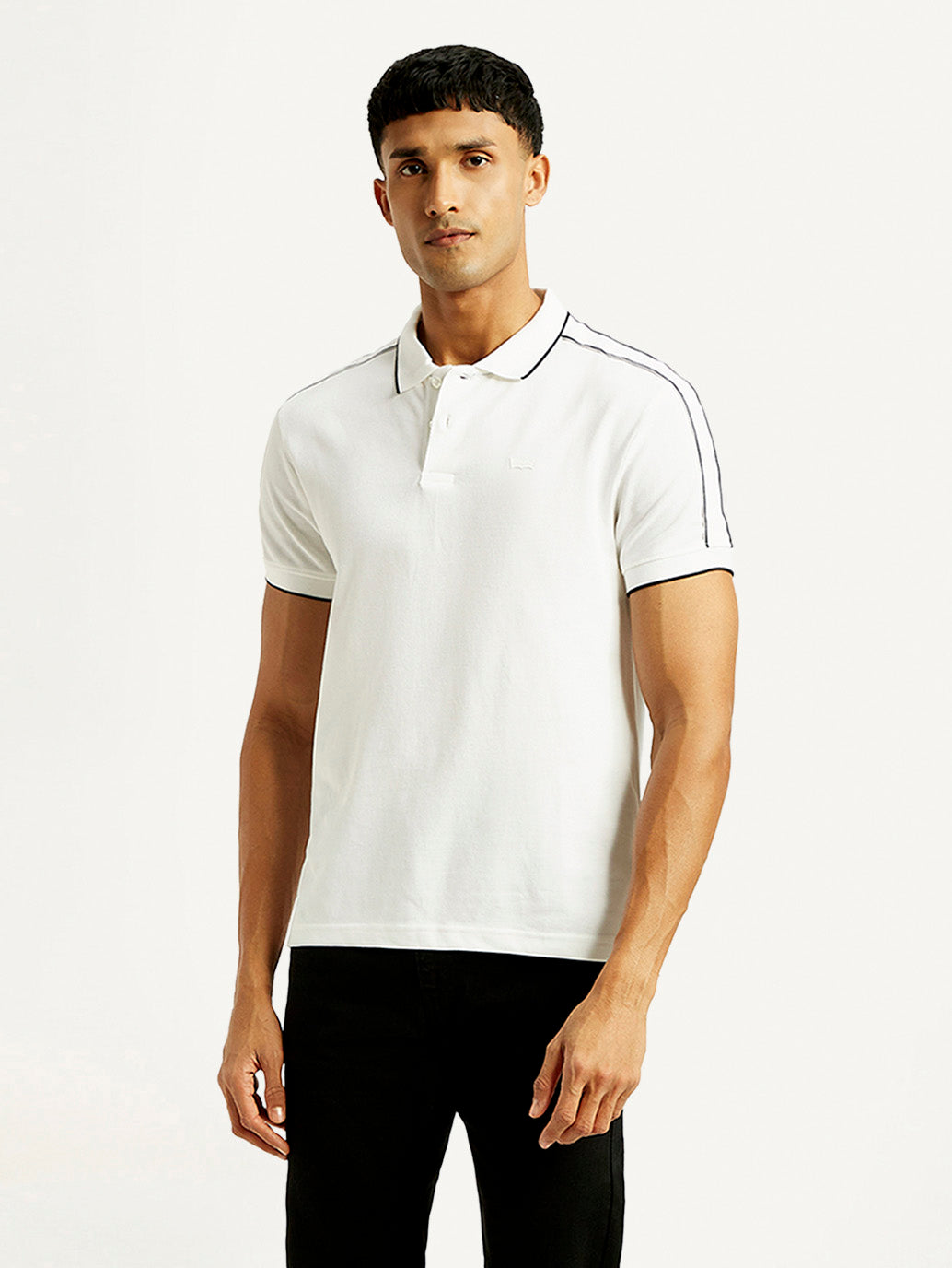 Men's Solid Slim Fit Polo T-shirt - Styleshot View