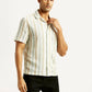 Men's Striped Slim Fit Resort Collar Linen Shirt - Styleshot View