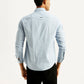 Men's Redloop Checkered Light Blue Slim Fit Shirt - Back View