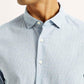 Men's Redloop Checkered Light Blue Slim Fit Shirt - Detail View