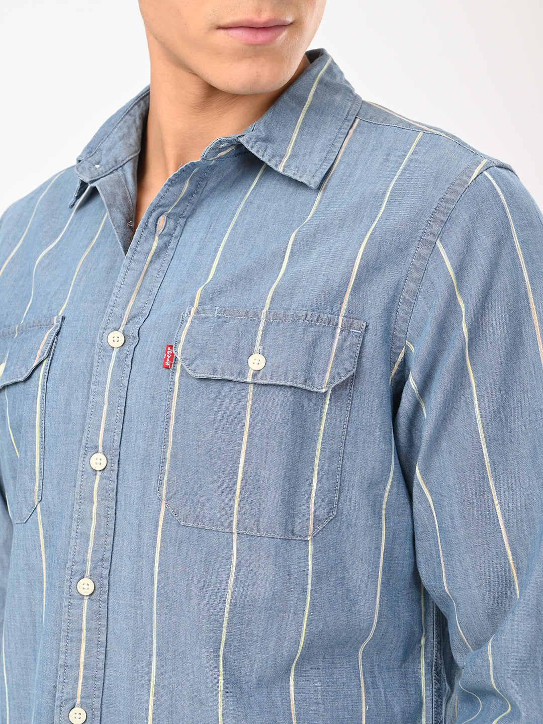 Men's Striped Slim Fit Shirt - detail View