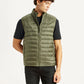 Men's Quilted Olive Slim Fit Puffer Jacket - Styleshot View