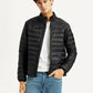 Men's Quilted Black Slim Fit Puffer Jacket - Styleshot View