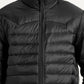 Men's Quilted Black Slim Fit Puffer Jacket - Detail View