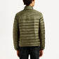 Men's Quilted Olive Puffer Jacket - Back View