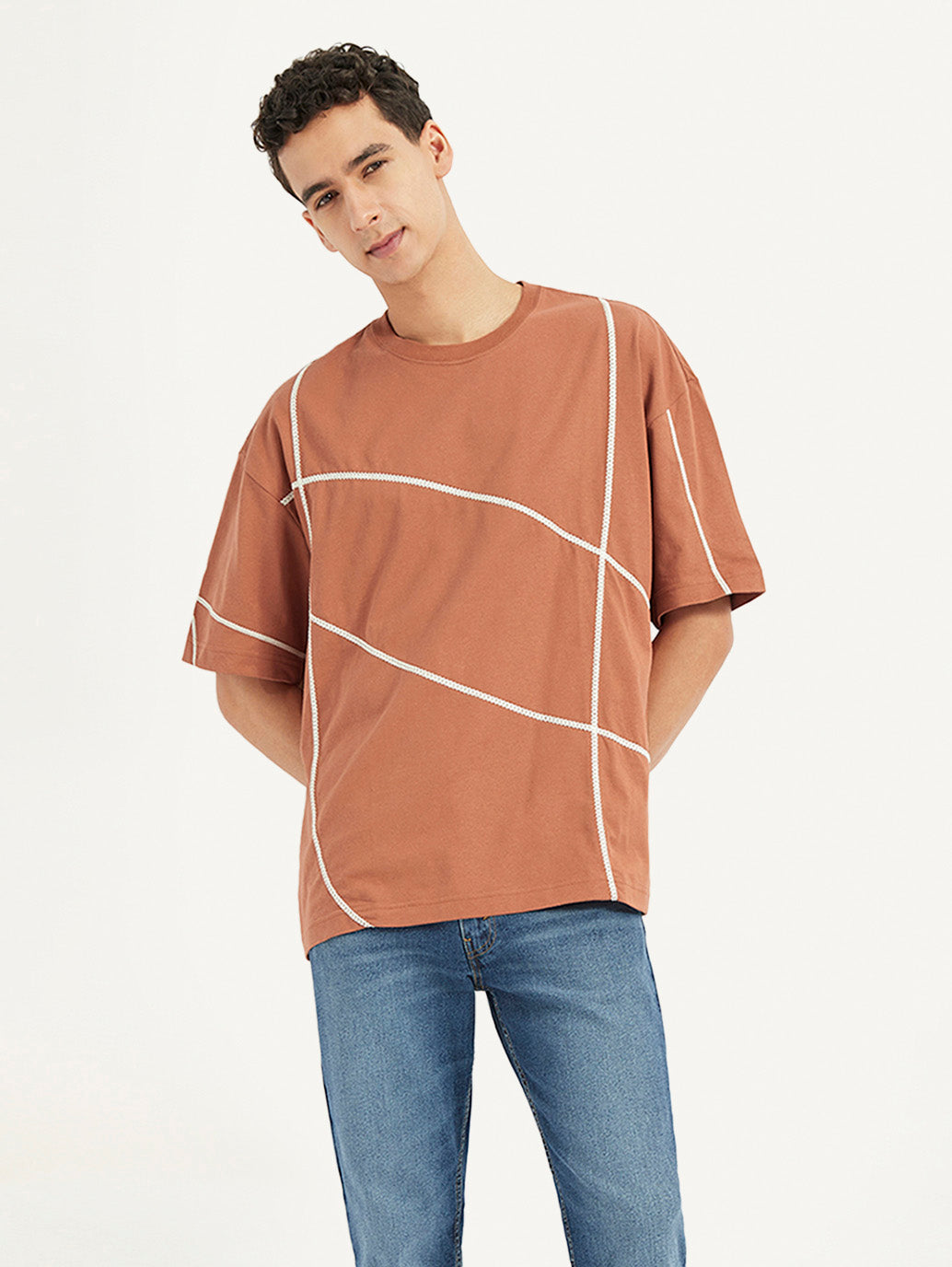Men's Printed Loose Fit T-shirt - Styleshot View