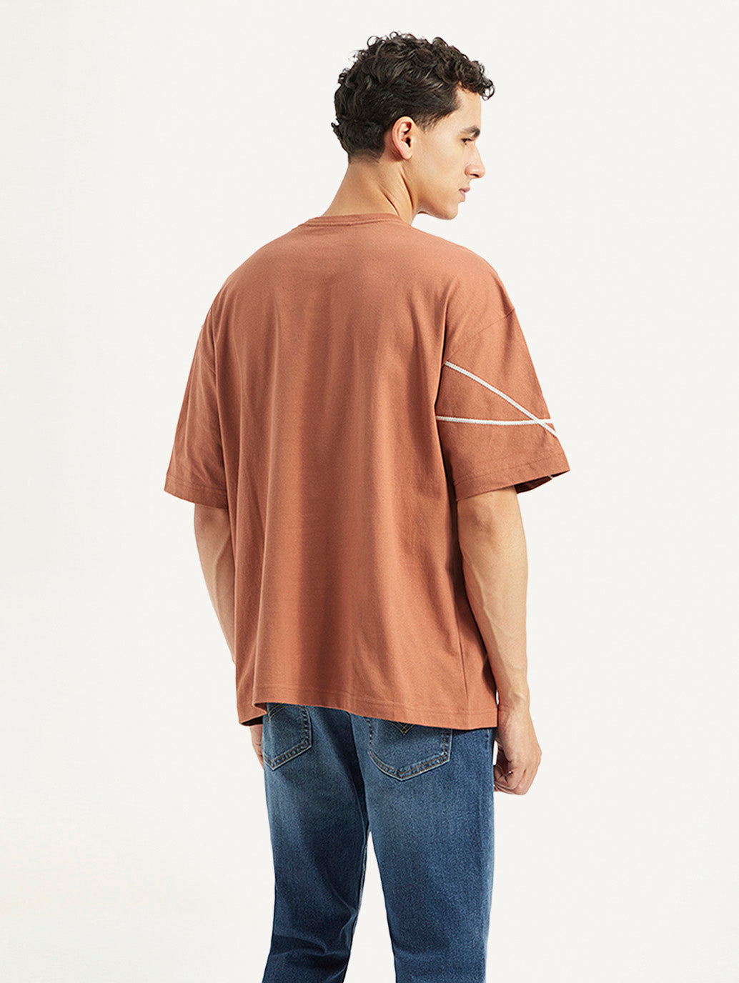Men's Printed Loose Fit T-shirt - Back View