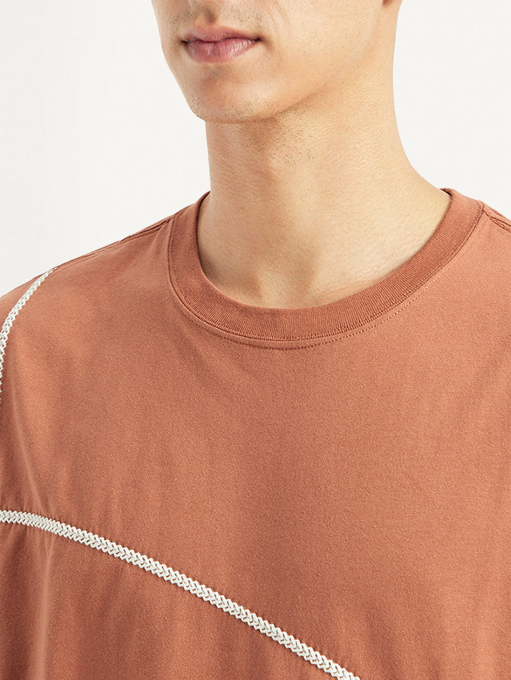 Men's Printed Loose Fit T-shirt - Detail View