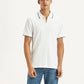 Men's Solid White Slim Fit Polo T-shirt - Styleshot View