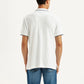 Men's Solid White Slim Fit Polo T-shirt - Back View