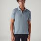 Men's Textured Slim Fit Jacquard Polo T-Shirt - Styleshot View