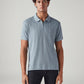 Men's Textured Slim Fit Jacquard Polo T-Shirt - Front View