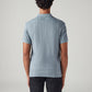 Men's Textured Slim Fit Jacquard Polo T-Shirt - Back View