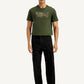 Men's 568 Black Loose Fit Mid Rise Cargo Jeans - Front View