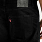 Men's 568 Black Loose Fit Mid Rise Cargo Jeans - Detail View