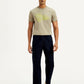 Men's Dark Indigo Tapered Fit Denim Cargo Trousers - Front View