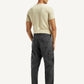 Men's Black Tapered Fit Mid Rise Cargo Jeans - Back View
