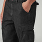 Men's 568 Black Loose Fit Mid Rise Cargos - Detail View