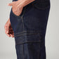 Men's 568 Dark Blue Loose Fit Mid Rise Cargos - 20 View