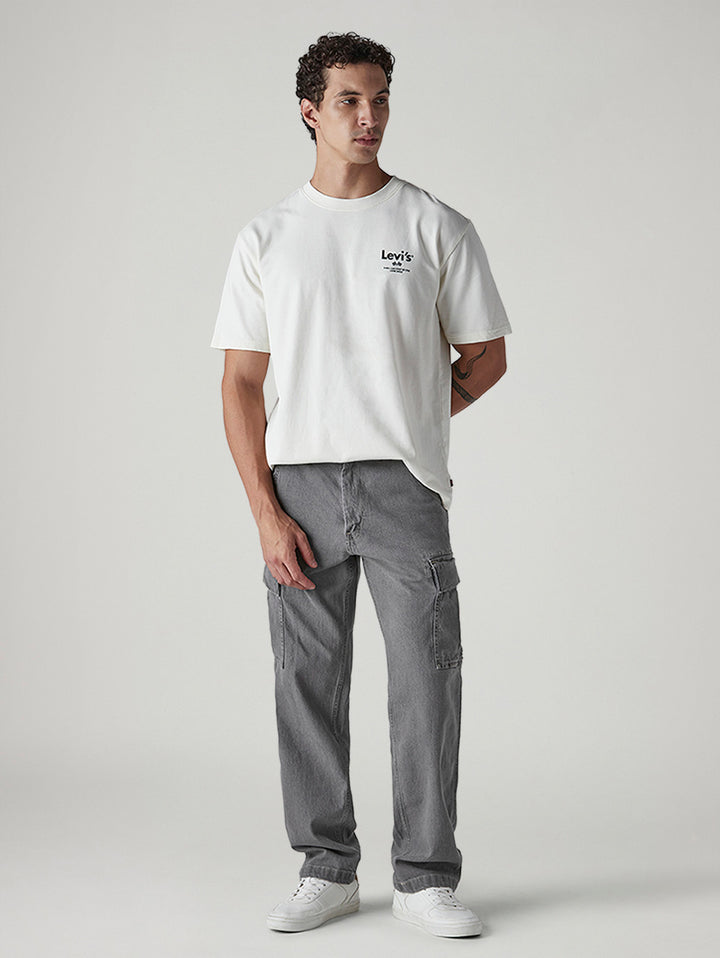 Men's 568 Grey Loose Fit Mid Rise Cargos