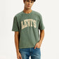 Men's Brand Logo Green Loose Fit T-shirt - Styleshot View