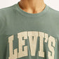Men's Brand Logo Green Loose Fit T-shirt - Detail View