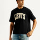 Men's Brand Logo Black Loose Fit T-Shirt - Styleshot View