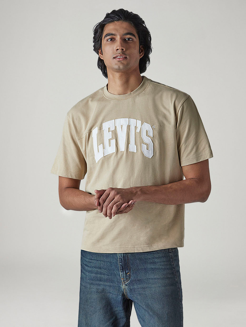 Men's Logo Printed Loose Fit T-Shirt