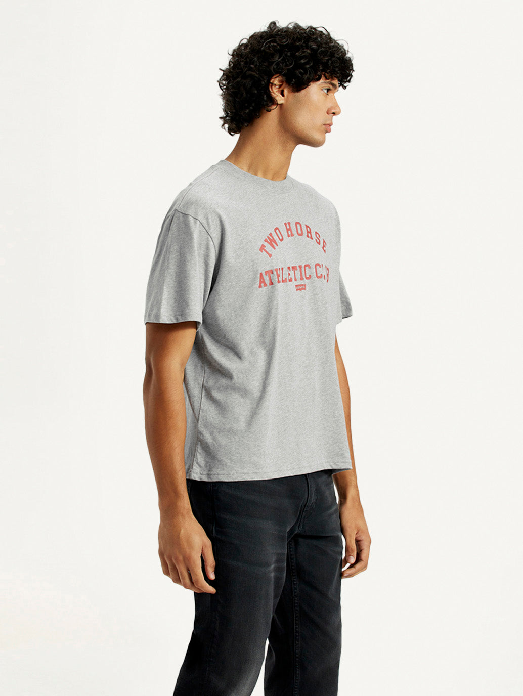 Men's Typography Boxy Fit T-Shirt - Side View