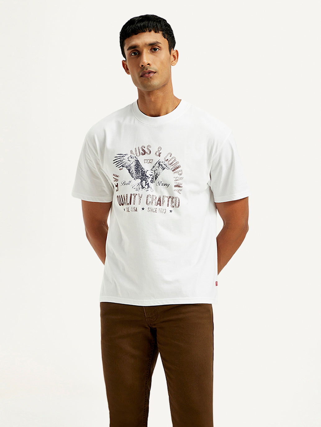 Men's Graphic Loose Fit T-Shirt - Front View