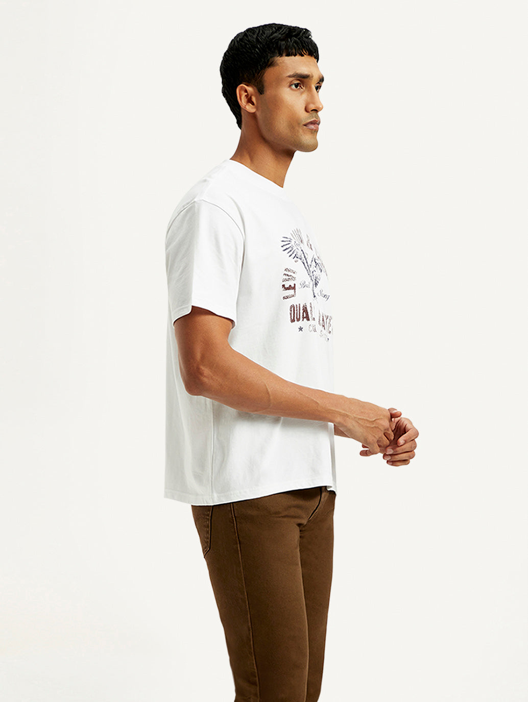 Men's Graphic Loose Fit T-Shirt - Side View