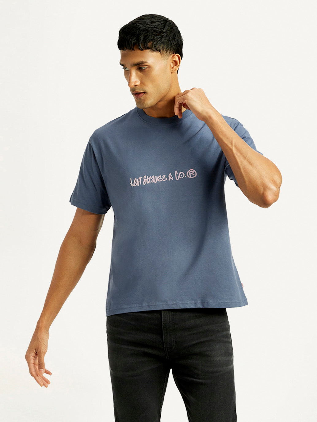 Men's Brand Logo Boxy Fit T-shirt