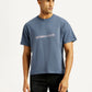 Men's Brand Logo Boxy Fit T-shirt - Front View