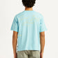 Men's Typographic Print Loose Fit T-shirt - Back View