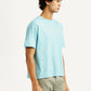 Men's Typographic Print Loose Fit T-shirt - Side View