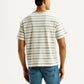 Men's Striped Off-White Boxy T-shirt - Back View