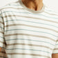 Men's Striped Off-White Boxy T-shirt - Detail View