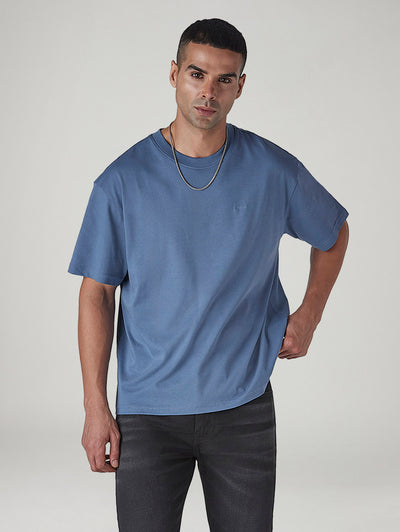 Men's Solid Boxy Fit Jersey T-Shirt-image-42