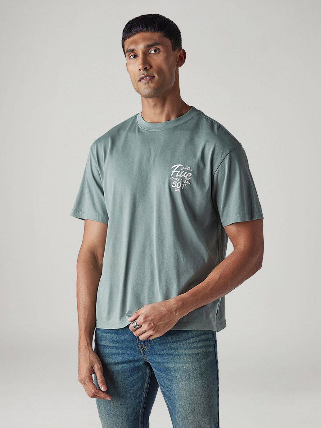 Men's Graphic Print Regular Fit Jersey T-Shirt