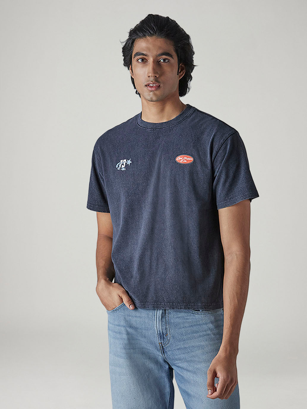 Men's Graphic Print Boxy Fit Jersey T-Shirt
