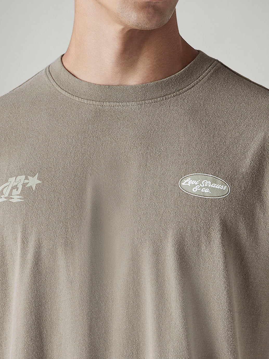 Men's Graphic Print Boxy Fit Jersey T-Shirt - Detail View