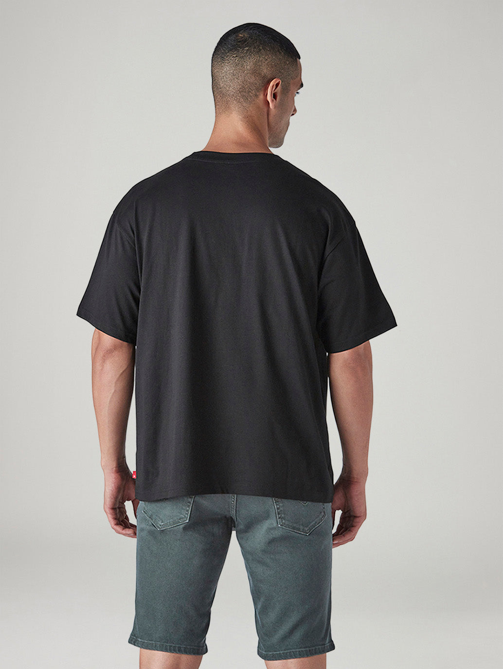 Men's Graphic Print Boxy Fit Jersey T-Shirt - Back View