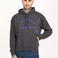 Men's Brand Logo Charcoal Grey Hooded Sweatshirt - front View