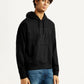 Men's Brand Logo Black Hooded Sweatshirt - Side View