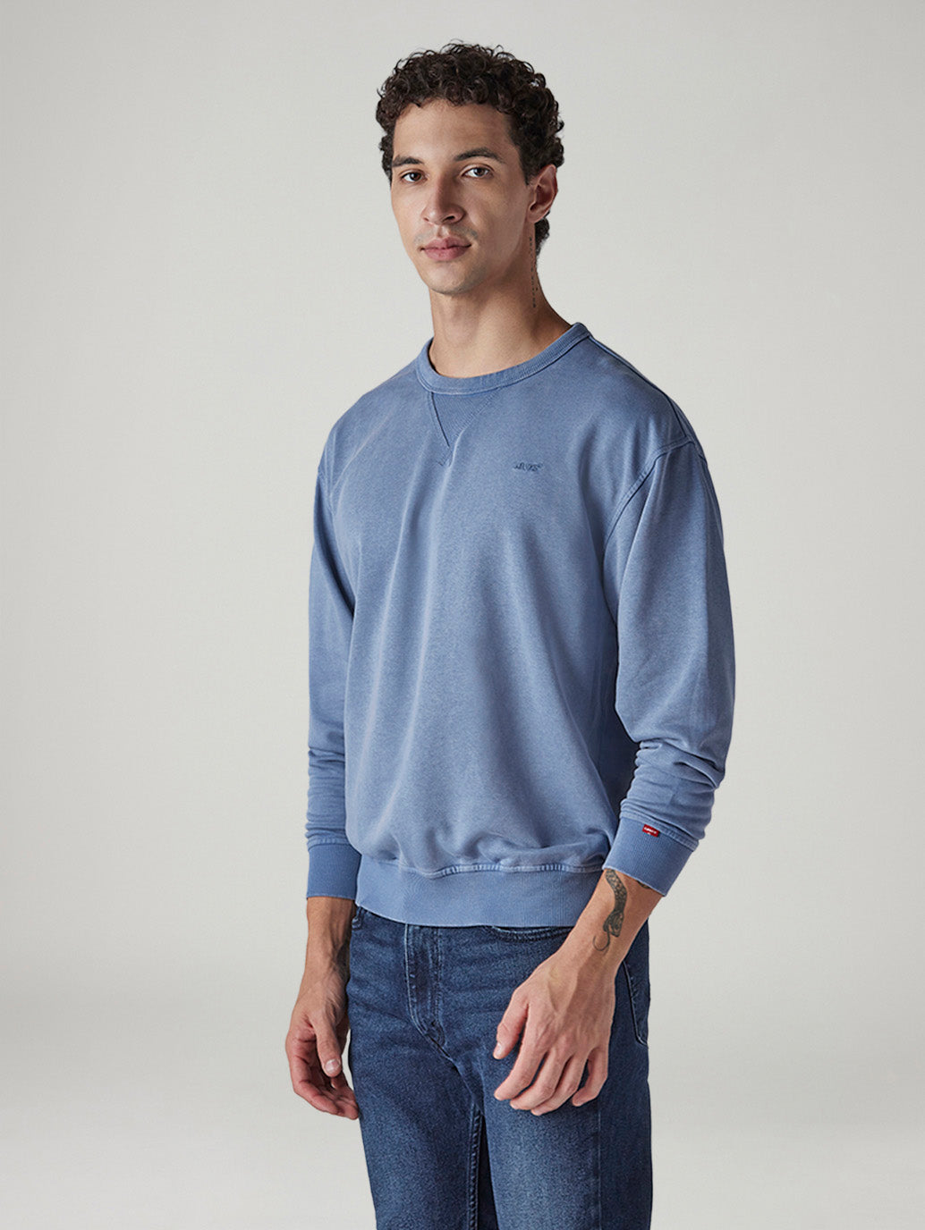 Men's Solid Regular Fit Sweatshirt - Side View