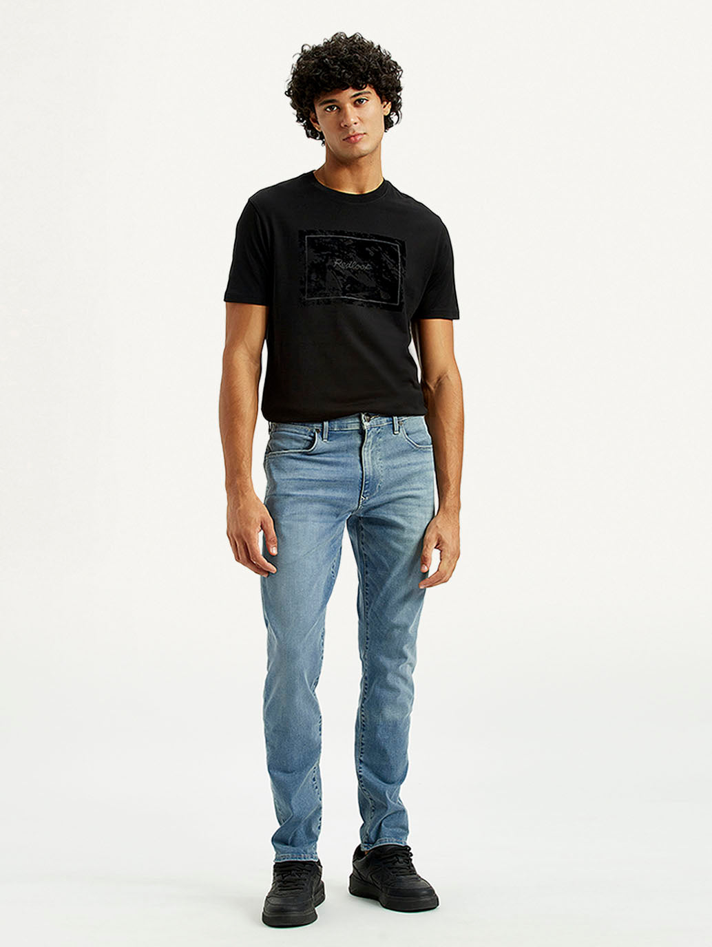 Men's Redloop 512 Dark Indigo Slim Tapered Fit Innovation Stretch Jeans - Front View
