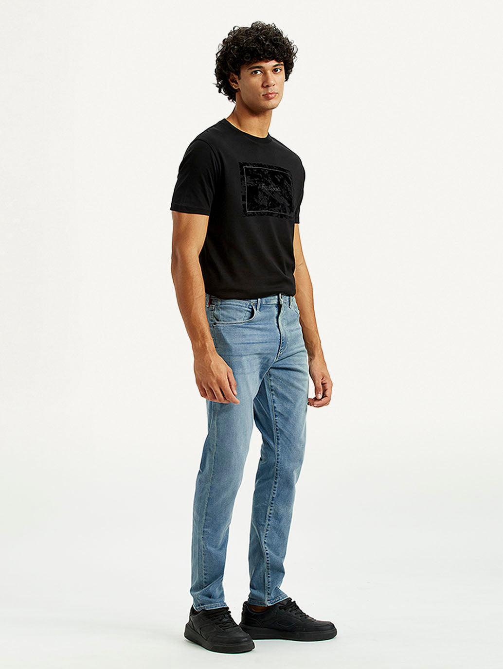 Men's Redloop 512 Dark Indigo Slim Tapered Fit Innovation Stretch Jeans - Side View