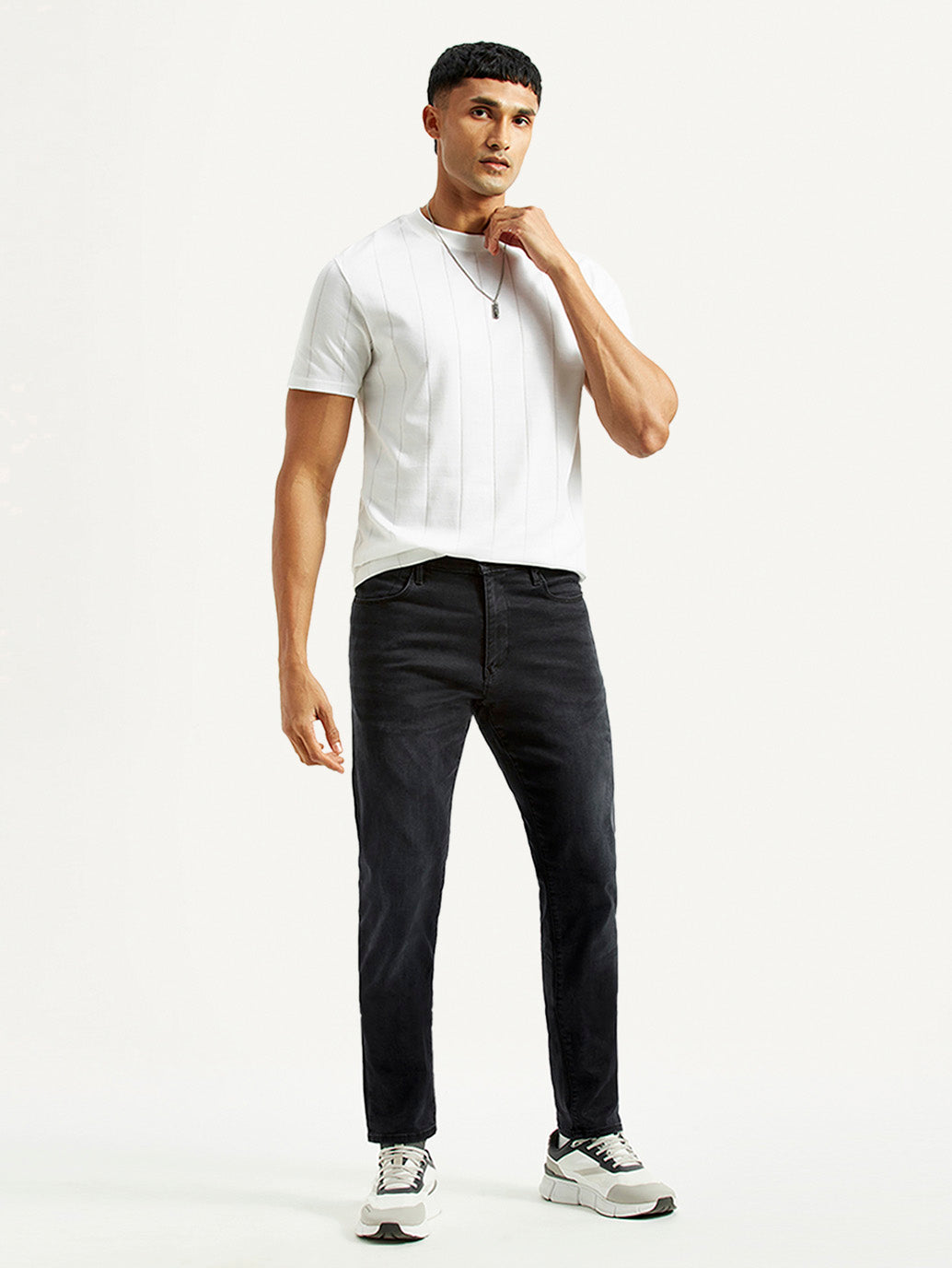 Men's Redloop 512 Charcoal Grey Slim Tapered Fit Innovation Stretch Jeans